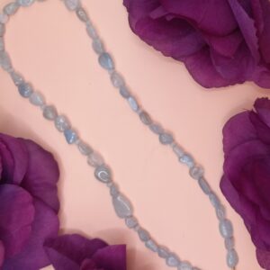 Natural Aquamarine and Swarovski Crystal Necklace