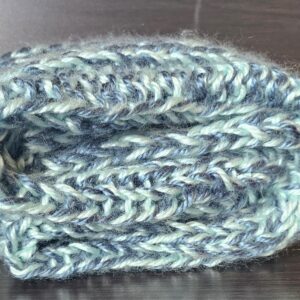 Ribbed Blue Knit Car Seat Blanket